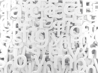 fondo abstracto blanco con letras y abecedario