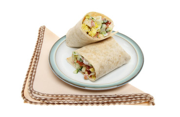 Bread wraps on a plate