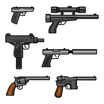 Set of guns