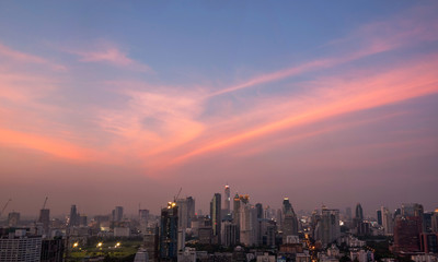 Cityscape in the dawn