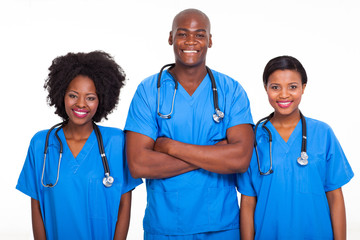 group of black doctors and nurses