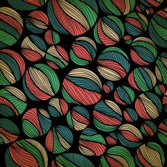 Seamless background with striped colorful balls. Eps10