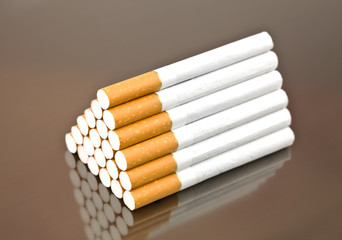 Pyramid from cigarettes