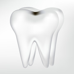 tooth design element. vector mesh illustration