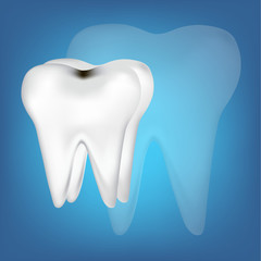 tooth design element. vector mesh illustration