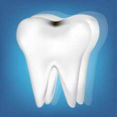 tooth design element. vector mesh illustration