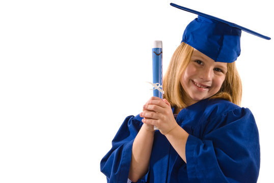 Young graduate holding a diploma