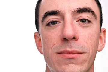 Obraz premium Caucasian Male Headshot - Extreme Closeup