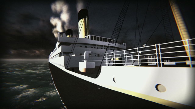 Titanic ship - old movie