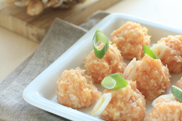 prepared chicken ball for hot pot image