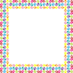 Paw print frame