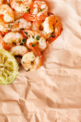 shrimps with lime and parsley