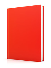 Red book isolated. Blank cover