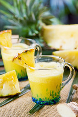 Pineapple with ginger juice
