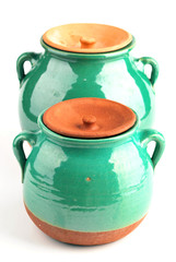 Glazed jar pottery