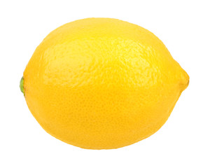 Single fresh yellow lemon - obrazy, fototapety, plakaty