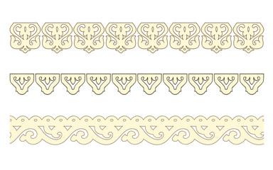 Set of wooden decorations