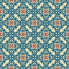 vector seamless  vintage floral  pattern