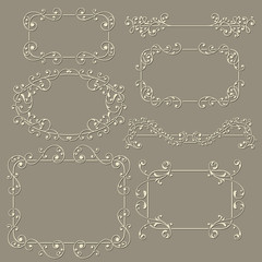 vector lacy  vintage floral  design elements