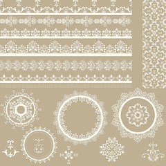 vector Lacy Ribbons, Napkins, and Design Elements - 50881581