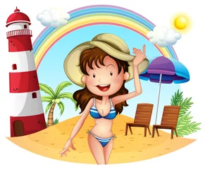  Een meisje dat geniet van de zomer © GraphicsRF