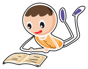 A sketch of a person reading
