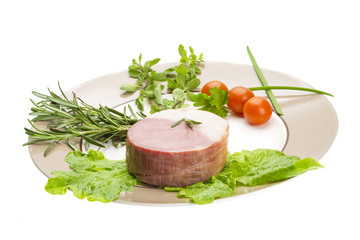 Bacon with vegetables