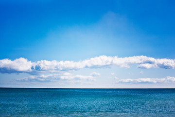 Beautiful sea and clouds sky