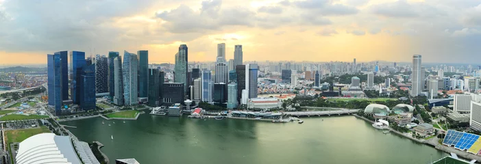 Wandcirkels tuinposter Singapore panorama © joyt