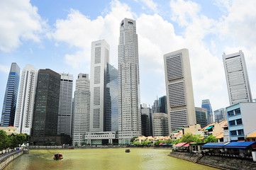 Naklejka premium Singapore river