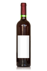 Unlabeled wine bottle