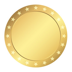 Vorlage Gütesiegel - gold mit Sternen