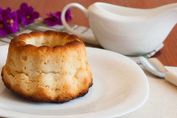 Fototapeta na wymiar Homemade cake with tea
