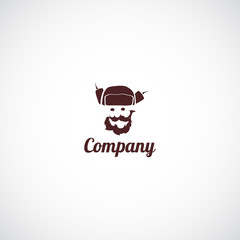 Man in hat ushanka business company logo