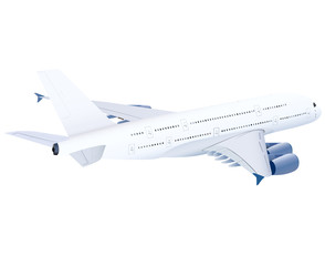 airplane on white background - avion sur fond blanc - Flugzeug
