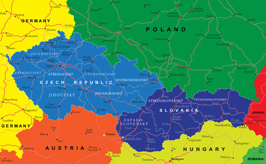 Czech and Slovak Republics map