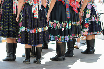 Decorated skirt folk costume, Slovakia