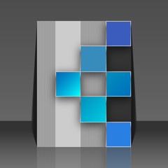 Obraz premium Seamless blocks vector background - flyer design