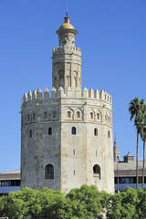 Fototapeta na wymiar Golden Tower (Torre del Oro), Sewilla, Hiszpania