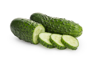 greenhouse cucumber with slices