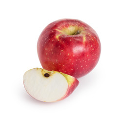 single red apple with lobule