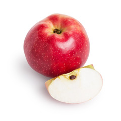 single red apple with lobule