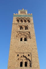 Koutoubia Mosque, most famous symbol of Marrakesh city, Morocco.