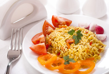 Rice with vegetables