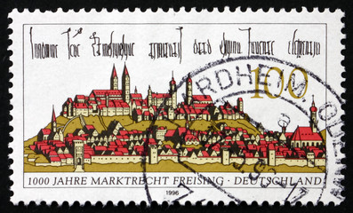 Postage stamp Germany 1996 Freising, Town in Bavaria