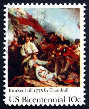 Postage stamp USA 1975 Battle of Bunker Hill