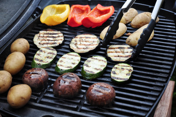 Vegetarian Barbeque, grilled vegetables