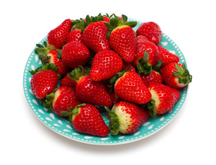 strawberries in a plate