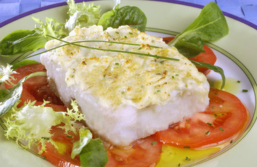 filet de cabillaud tomate basilic