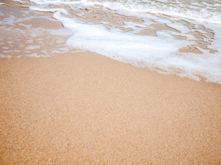 Clean and white wave on the beach